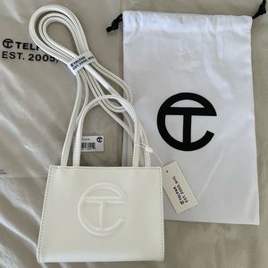 TELFAR - SMALL SHOPPING BAG - WHITE